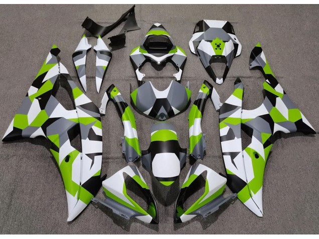 Best Aftermarket 2008-2016 Light Green Camo Plain Yamaha R6 Fairings