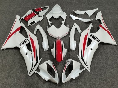 2008-2016 Pearl White & Gloss Red Yamaha R6 Fairings