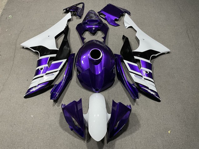 Best Aftermarket 2008-2016 Purple Black and White OEM Style Yamaha R6 Fairings