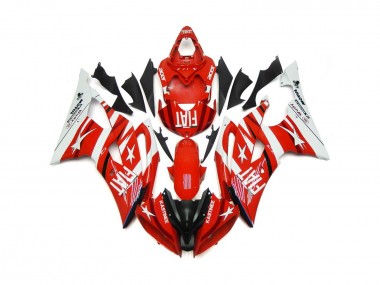 2008-2016 Red and White with Stars Yamaha R6 Fairings