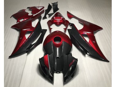 Best Aftermarket 2008-2016 Red w Carbon Style Yamaha R6 Fairings