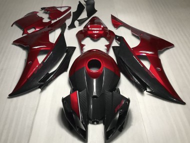 Best Aftermarket 2008-2016 Red w Carbon Style Yamaha R6 Fairings