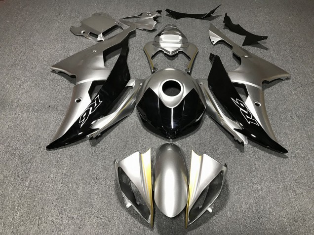 Best Aftermarket 2008-2016 Silver and Black Custom Yamaha R6 Fairings