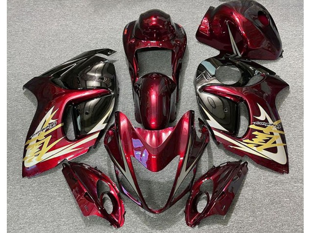 2008-2019 Deep Red & Gold Suzuki GSXR 1300 Fairings