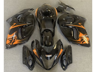 Best Aftermarket 2008-2019 Gloss Black & Orange Suzuki GSXR 1300 Fairings