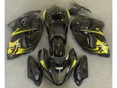 Best Aftermarket 2008-2019 Gloss Black & Yellow Suzuki GSXR 1300 Fairings