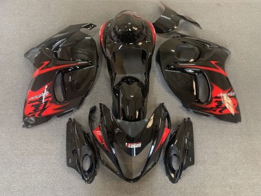 Best Aftermarket 2008-2019 Gloss Black with Red Suzuki GSXR 1300 Fairings