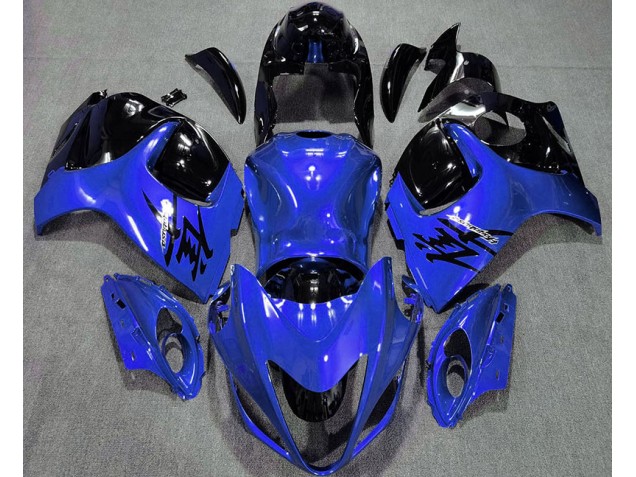 Best Aftermarket 2008-2019 Gloss Blue and Black Suzuki GSXR 1300 Fairings