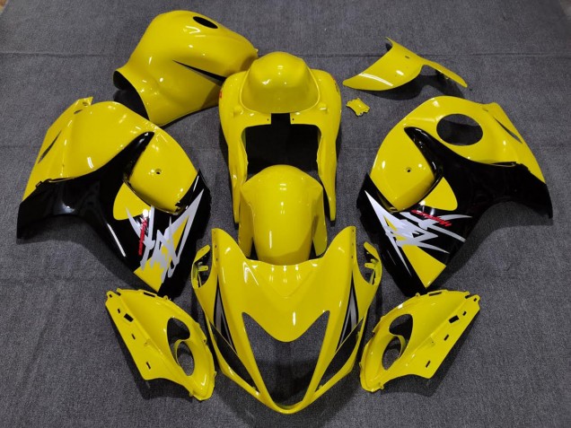 2008-2019 Gloss Yellow with Black Style Suzuki GSXR 1300 Fairings