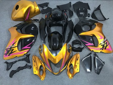 Best Aftermarket 2008-2019 Shiny Gold with Black Suzuki GSXR 1300 Fairings