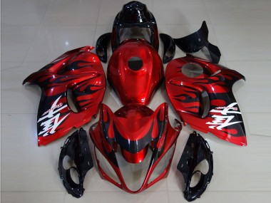 Best Aftermarket 2008-2019 Vibrant Red & Flame Suzuki GSXR 1300 Fairings