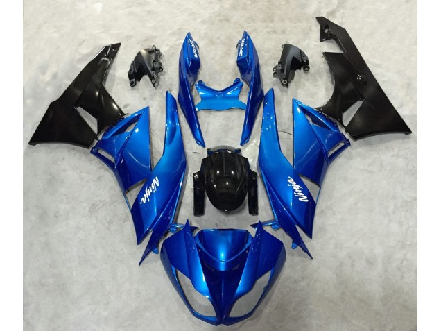 2009-2012 Blue and Black Ninja Kawasaki ZX6R Fairings