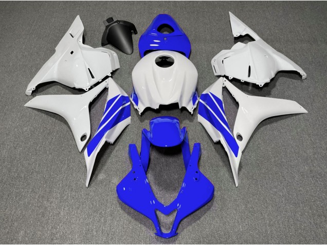 2009-2012 Dark Blue and White Side Stripe Honda CBR600RR Fairings