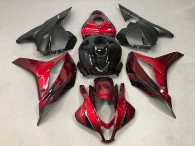 2009-2012 Deep Red with Black Honda CBR600RR Fairings