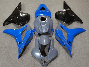 2009-2012 Double Blue on Gray Honda CBR600RR Fairings