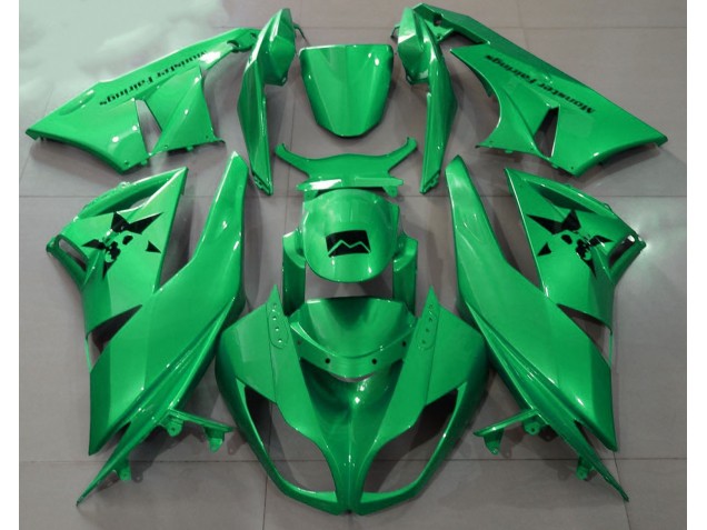 Best Aftermarket 2009-2012 Gloss Green & Custom Kawasaki ZX6R Fairings