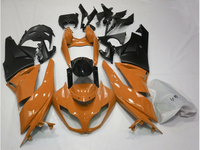 2009-2012 Gloss Orange & Black Kawasaki ZX6R Fairings