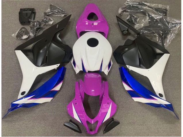 2009-2012 Gloss Pink White and Blue Honda CBR600RR Fairings