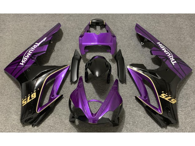 Best Aftermarket 2009-2012 Gloss Purple and Black Triumph Daytona 675 Fairings