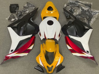 2009-2012 Gloss Red White and Yellow Honda CBR600RR Fairings