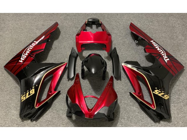 Best Aftermarket 2009-2012 Gloss Red and Black Triumph Daytona 675 Fairings