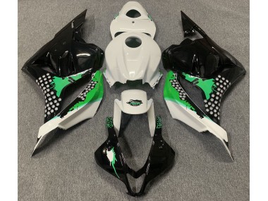 Best Aftermarket 2009-2012 Gloss White & Green Splatter Honda CBR600RR Fairings