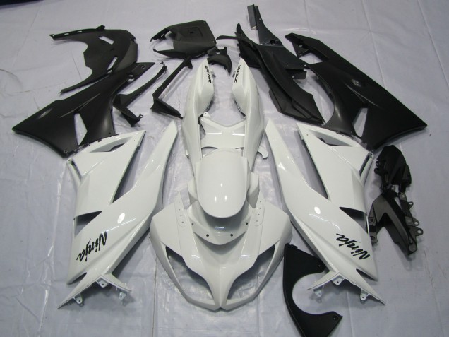 2009-2012 Gloss White Kawasaki ZX6R Fairings