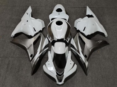 Best Aftermarket 2009-2012 Gloss White and Silver Honda CBR600RR Fairings