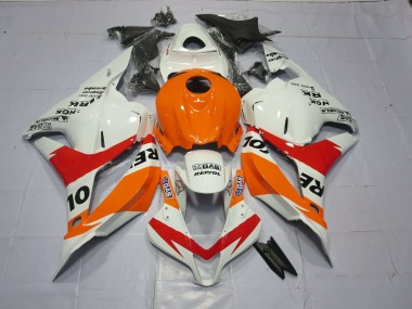 Best Aftermarket 2009-2012 Light Orange and White Repsol Honda CBR600RR Fairings
