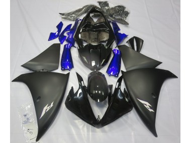 2009-2012 Matte Black & Blue Yamaha R1 Fairings