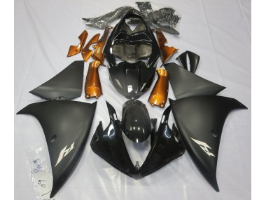 Best Aftermarket 2009-2012 Matte Black & Orange Yamaha R1 Fairings