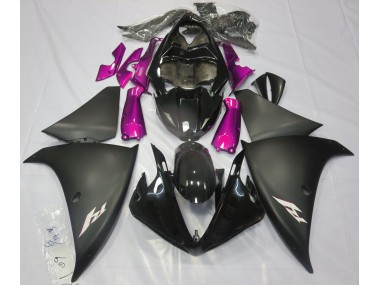 Best Aftermarket 2009-2012 Matte Black & Pink Yamaha R1 Fairings