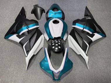 2009-2012 Matte Black and Light Blue Star Honda CBR600RR Fairings