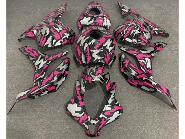 Best Aftermarket 2009-2012 Pink and Silver Camo Honda CBR600RR Fairings