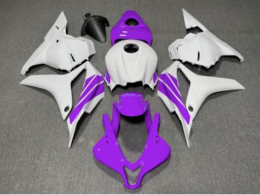 2009-2012 Purple and White Side Stripe Honda CBR600RR Fairings