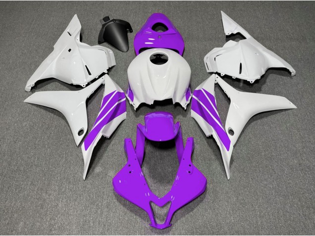 2009-2012 Purple and White Side Stripe Honda CBR600RR Fairings