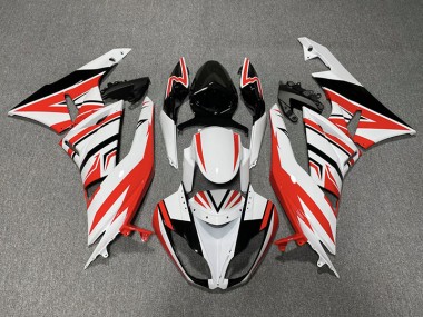 Best Aftermarket 2009-2012 Red White and Black Zag Kawasaki ZX6R Fairings