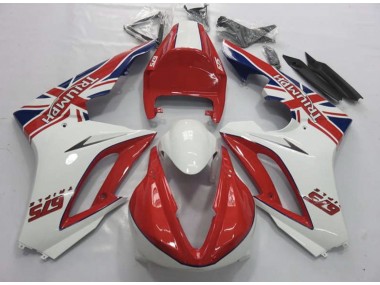 2009-2012 Red and White Triumph Daytona 675 Fairings