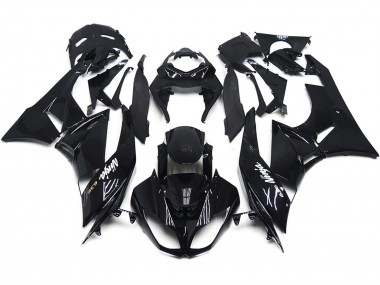 2009-2012 Slick Gloss Black Kawasaki ZX6R Fairings