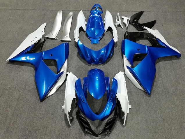 2009-2016 Blue White and Silver Suzuki GSXR 1000 Fairings