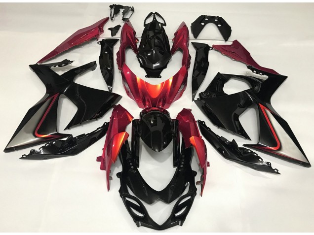 2009-2016 Burnt Orange and Black Suzuki GSXR 1000 Fairings