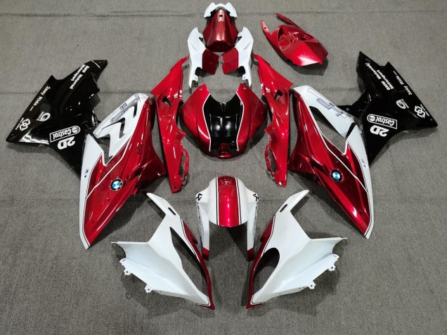 Best Aftermarket 2009-2016 Candy Red and White BMW S1000RR Fairings