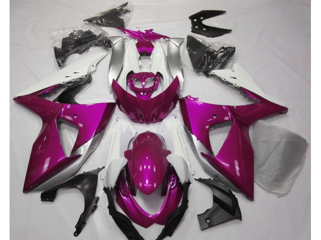 2009-2016 Gloss Pink & White Suzuki GSXR 1000 Fairings