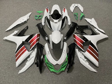 Best Aftermarket 2009-2016 Gloss White Red Black and Green Suzuki GSXR 1000 Fairings