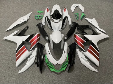 Best Aftermarket 2009-2016 Gloss White Red Black and Green Suzuki GSXR 1000 Fairings