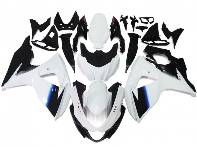 2009-2016 Gloss White and Black with Red Suzuki GSXR 1000 Fairings