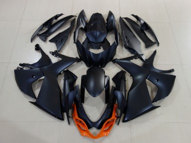 Best Aftermarket 2009-2016 Matte and Orange Suzuki GSXR 1000 Fairings