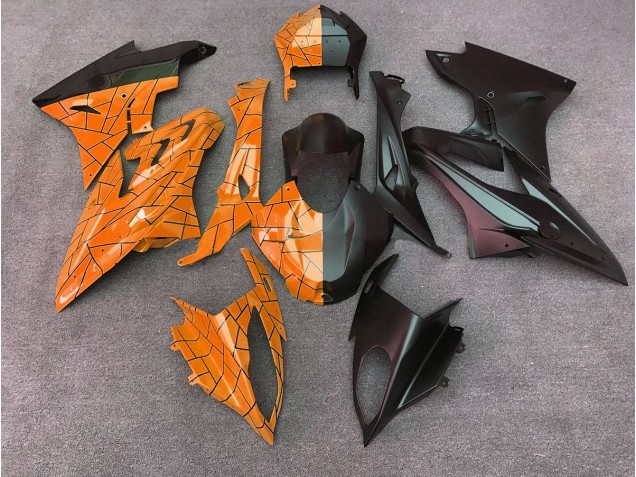 2009-2018 Gloss Orange / Matte Black Split BMW S1000RR Fairings