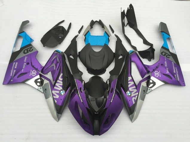 2009-2018 Matte Purple and Blue BMW S1000RR Fairings