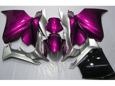 Best Aftermarket 2010-2013 Deep Pink and Silver Honda VFR1200 Fairings